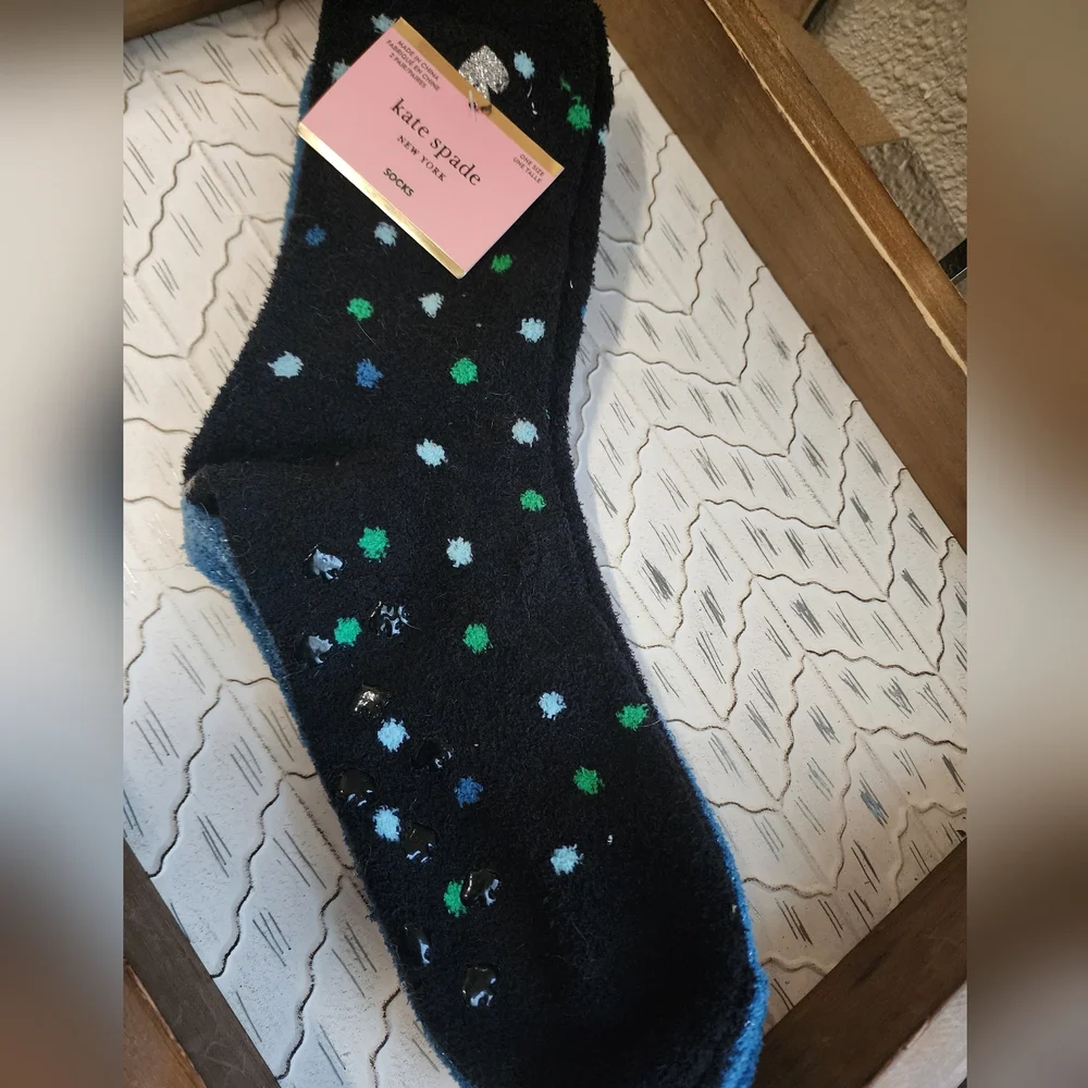 NWT Kate Spade fuzzy socks 2 pair